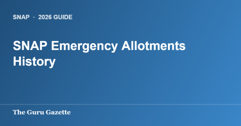 SNAP Emergency Allotments History — The Guru Gazette