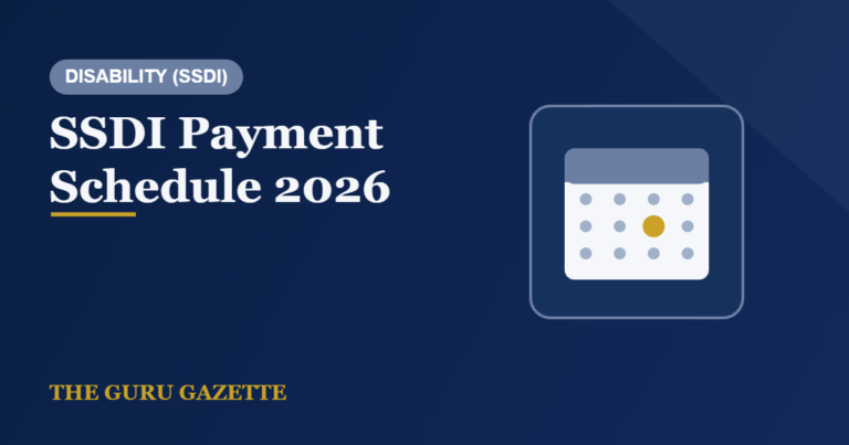 SSDI Payment Schedule 2026