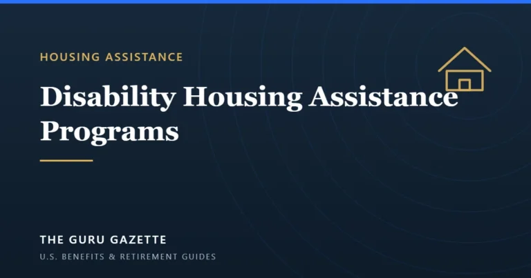Cover graphic for The Guru Gazette guide to disability housing assistance programs.