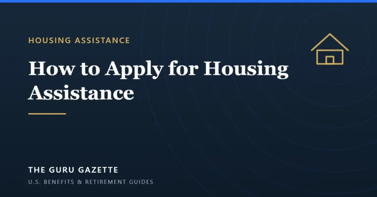 Cover graphic for The Guru Gazette guide on how to apply for housing assistance.