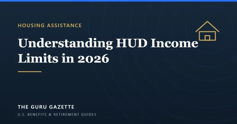 Cover graphic for The Guru Gazette guide to understanding HUD income limits in 2026.